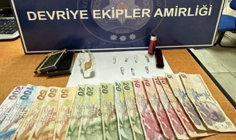 Edirne Keşan’da polis üzerinde uyuşturucu ile yakaladı