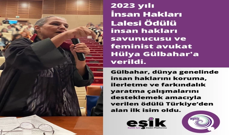 HÜLYA GÜLBAHAR 'A ULUSLARARASI ÖDÜL VERİLDİ