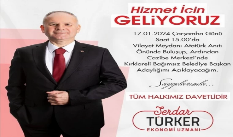 Serdar Türker Bağımsız Aday Oluyor