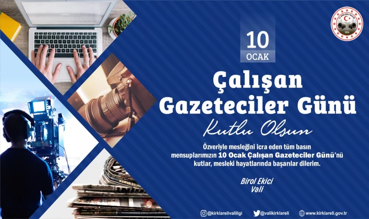 VALİ EKİCİ ÇALIŞAN GAZETECİLERİN GÜNÜNÜ KUTLADI