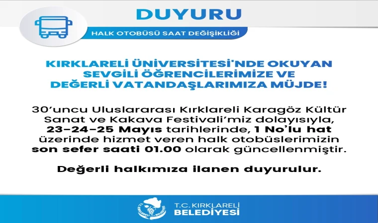 Kırklareli Belediyesin'den Açıklama