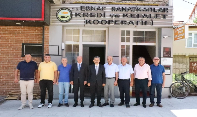 Vali Birol Ekici, Kırklareli Esnaf Sanatkarlar Kredi ve Kefalet Kooperatifi Başkanlığını ziyaret etti…