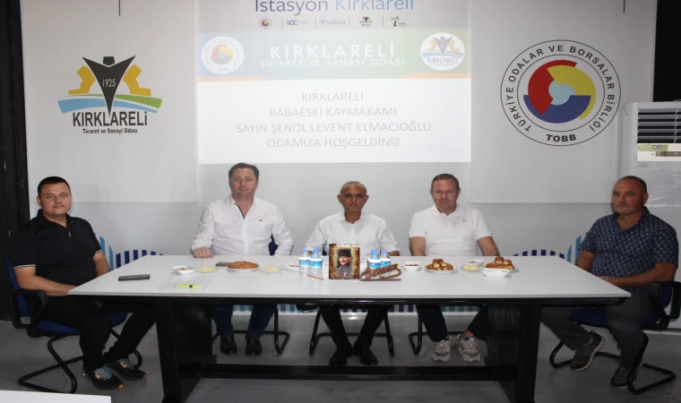 Babaeski Kaymakamı Levent Elmacıoğlu’dan, Kırklareli Ticaret ve Sanayi Odası’na Veda Ziyareti