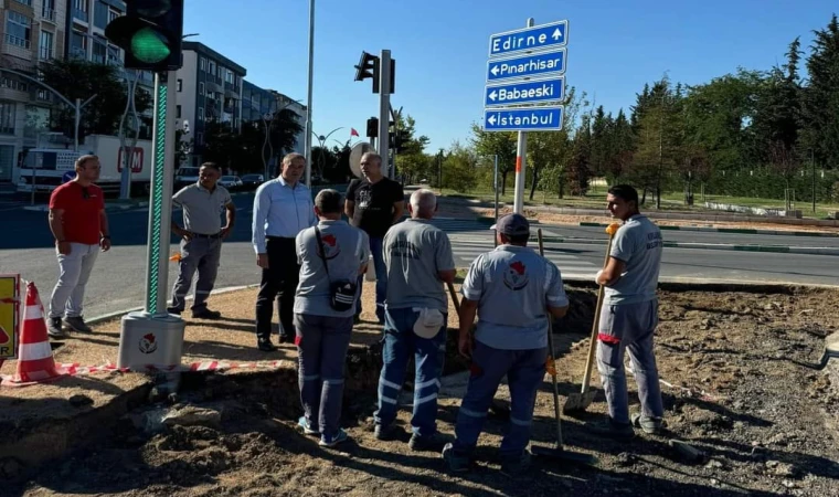 Kırklareli Belediyesin'den Eliptik Kavşak Çalışması