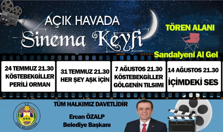 Vize Belediyesin 'den Açık Hava Sinema Etkinliği