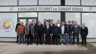 TOBB KIRKLARELİ ,EDİRNE VE CANAKKALE GENÇ GİRİŞİMCİLER KURULU ,KIRKLARELİ TİCARET VE SANAYİ ODASINI ZİYARET ETTİ