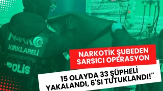 Kırklareli'de Narkotik Şubeden Sarsıcı Operasyon