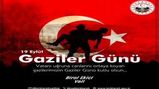 Vali  Ekici’nin  Gaziler Günü Kutlama Mesajı